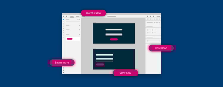 Illustration of consistent buttons from the Assets Panel in Adobe XD. Illustration of consistent buttons from the Assets Panel in Adobe XD.