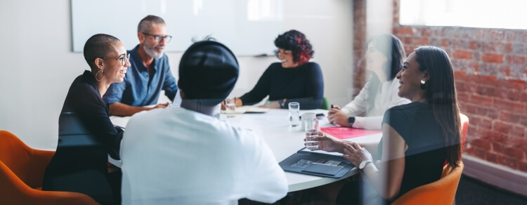 business meeting around table