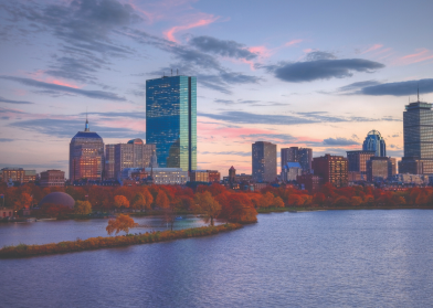 Evening Boston skyline