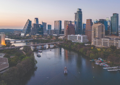 Austin skyline and river